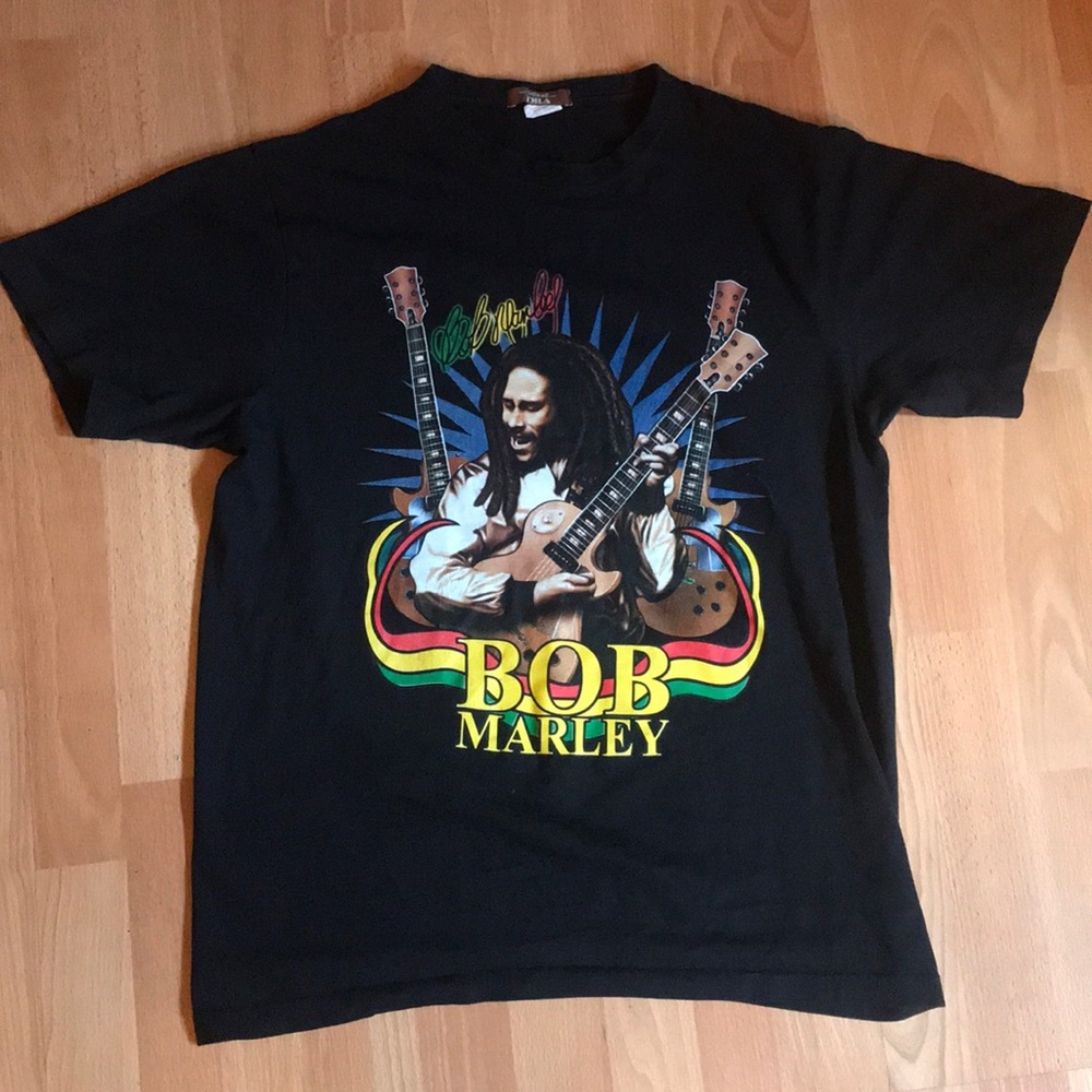 Vintage Bob Marley Red Black Green & Yellow Tee